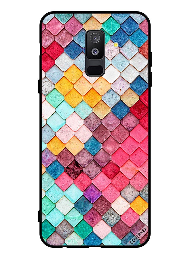 Covernex Protective Case Cover For Samsung Galaxy A6 Plus (2018) Diamond Square Shape Pattern - Image 1
