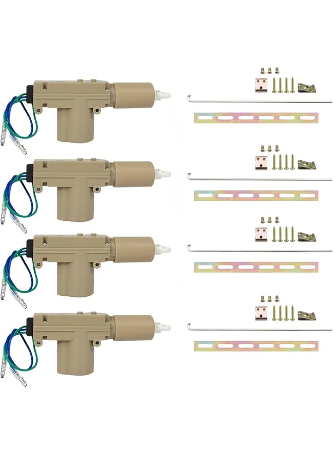 Central Door Locking System For Vehicles – Universal 4-Actuator Kit With Remote Control, Secure Vehicle Security System, Waterproof, Durable, Easy Installation For Cars, Suvs, Trucks & Pickup Carts - Image 1