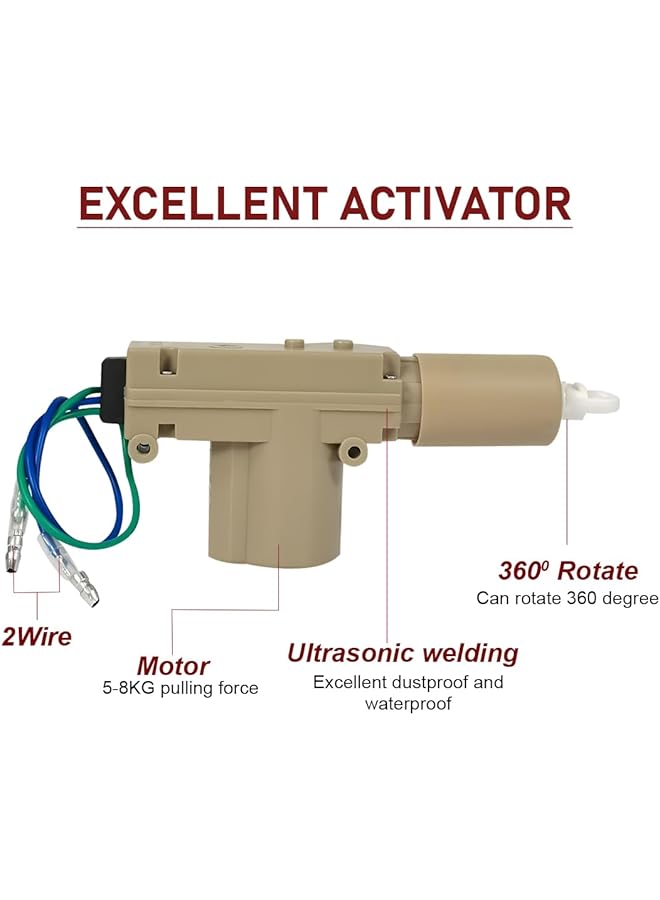 Central Door Locking System For Vehicles – Universal 4-Actuator Kit With Remote Control, Secure Vehicle Security System, Waterproof, Durable, Easy Installation For Cars, Suvs, Trucks & Pickup Carts - Image 4
