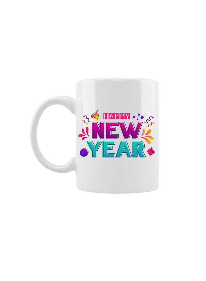 PRINTSHOP4ME Happy New Year Design Printed With New Year Theme Ceramic Coffee Mug Suitable Gift For Family/Friends And Special Person  - Image 1