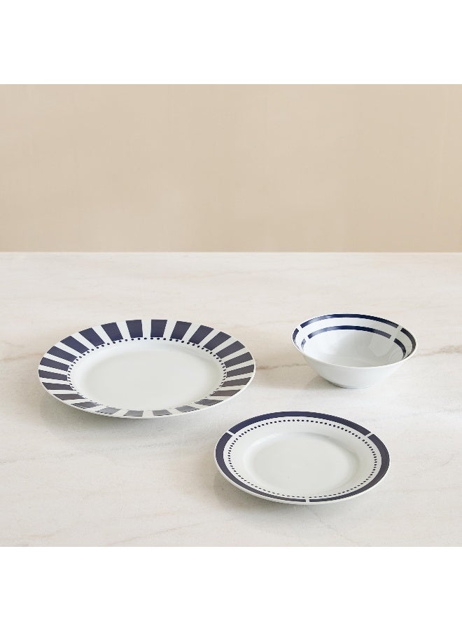 Home Box Atlanta 12-Piece Porcelain Dinner Set - Navy Blue - Image 4