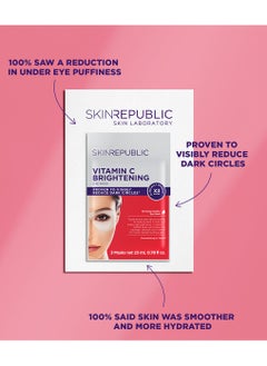 SKIN REPUBLIC Skin Republic Brightening Eye Mask, For Bright Youthful Looking Eyes, Targets Dark Circles, With Vitamin C 23ml (3 Masks) - Pack Of 3  - Image 3