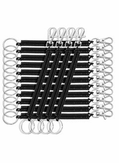 Retractable Coil Keychain, 15 Pcs Retractable Springs Keychain