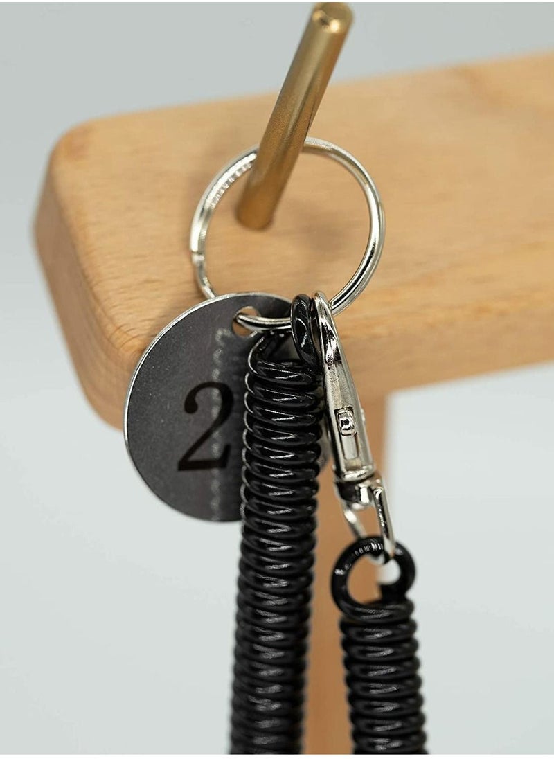 Generic - Retractable Coil Keychain, 15 Pcs Retractable Springs Keychain - Image 1