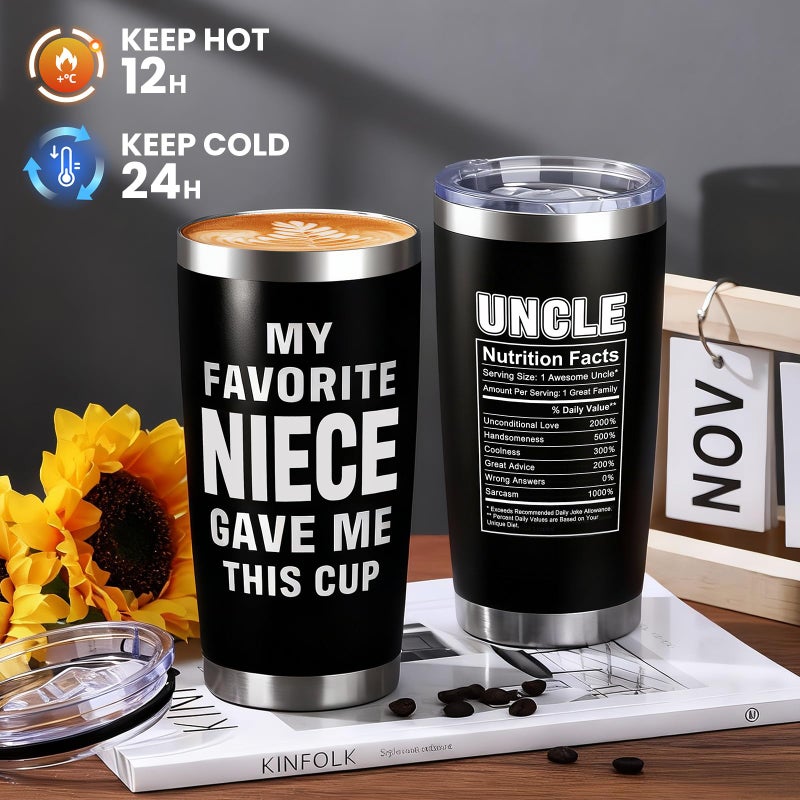Pradnel Uncle Gifts from Niece Nephew Uncle Birthday Gifts for Men Funcle Gift Ideas for Best Uncles from Kids Funny Promoted to Great Uncles Announcement Gift Box for Christmas, Happy Birthday, Fathers Day - Image 2