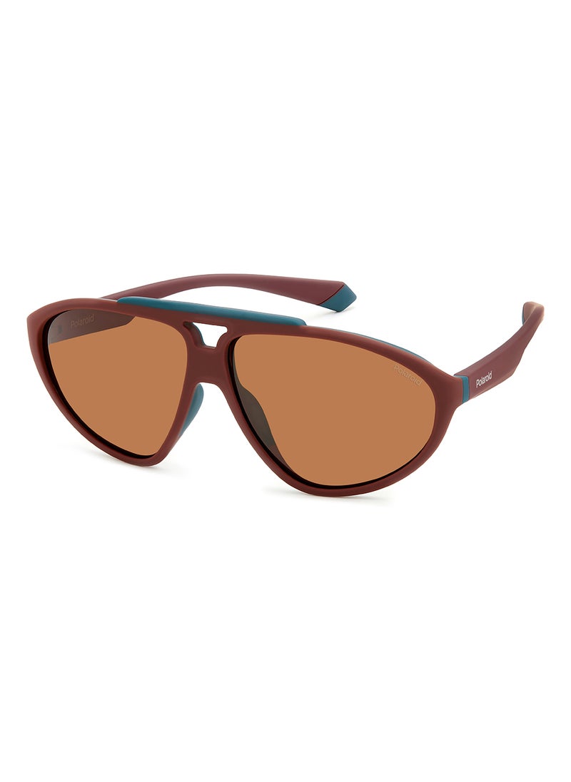 Polaroid Unisex Polarized Rectangular Sunglasses - Pld 2151/S White Millimeter - Lens Size: 62 Mm  - Image 1