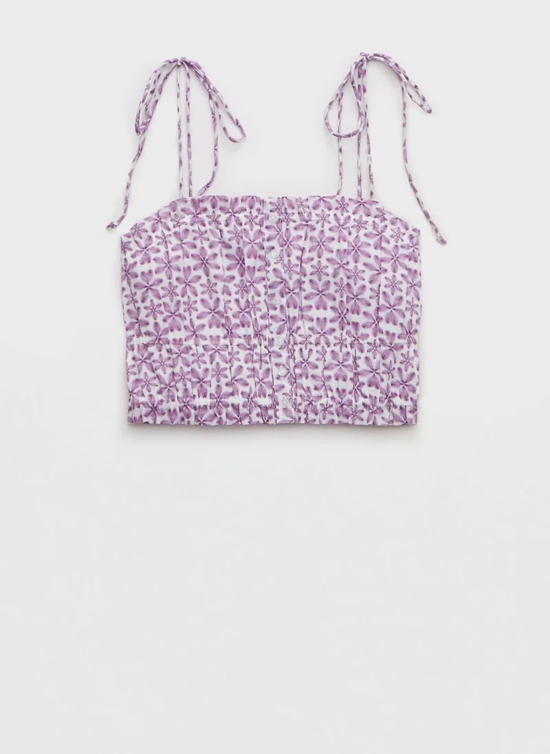 Aerie Strappy Button Detail Tank Top
