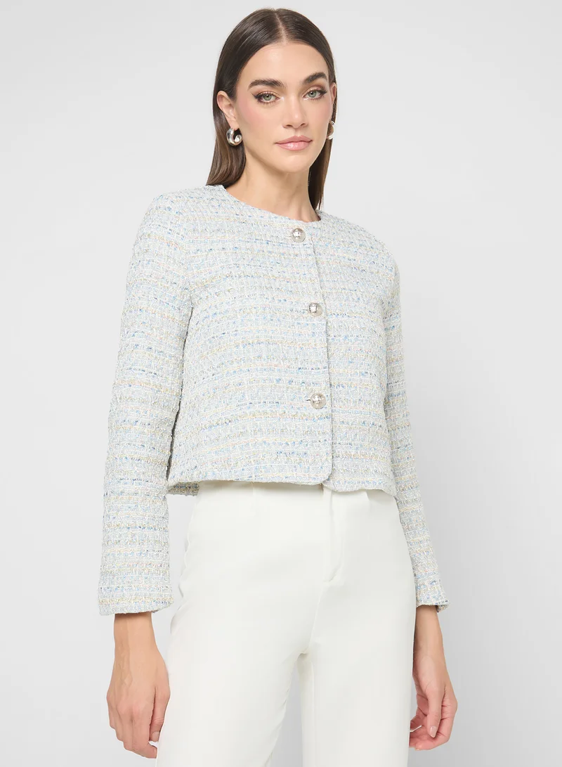 ايلا Tweed Button Down Jacket