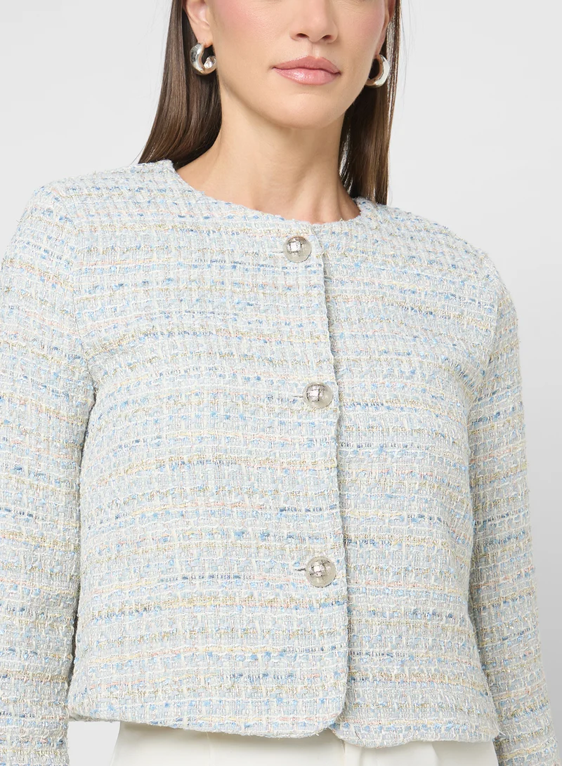 ELLA Tweed Button Down Jacket