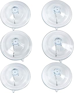 BEADNOVA Suction Cup Hooks 2.5 Inches Suction Cups with Hooks Suction Cup Hook for Window Glass Wall (6 Packs) - Image 1