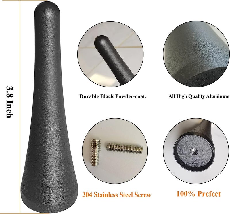 RooFox 3.8 Inch Aluminum Antenna for Ford Transit (2013-2025), Antenna Replacement for Ford Transit 150 250 (2013-2025) - Image 3