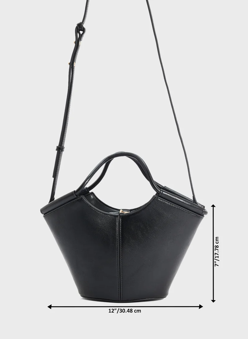 MANGO Mini Shopper-Style Shoulder Bag