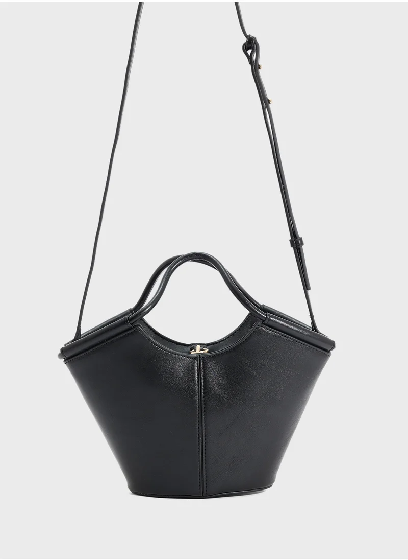 MANGO Mini Shopper-Style Shoulder Bag