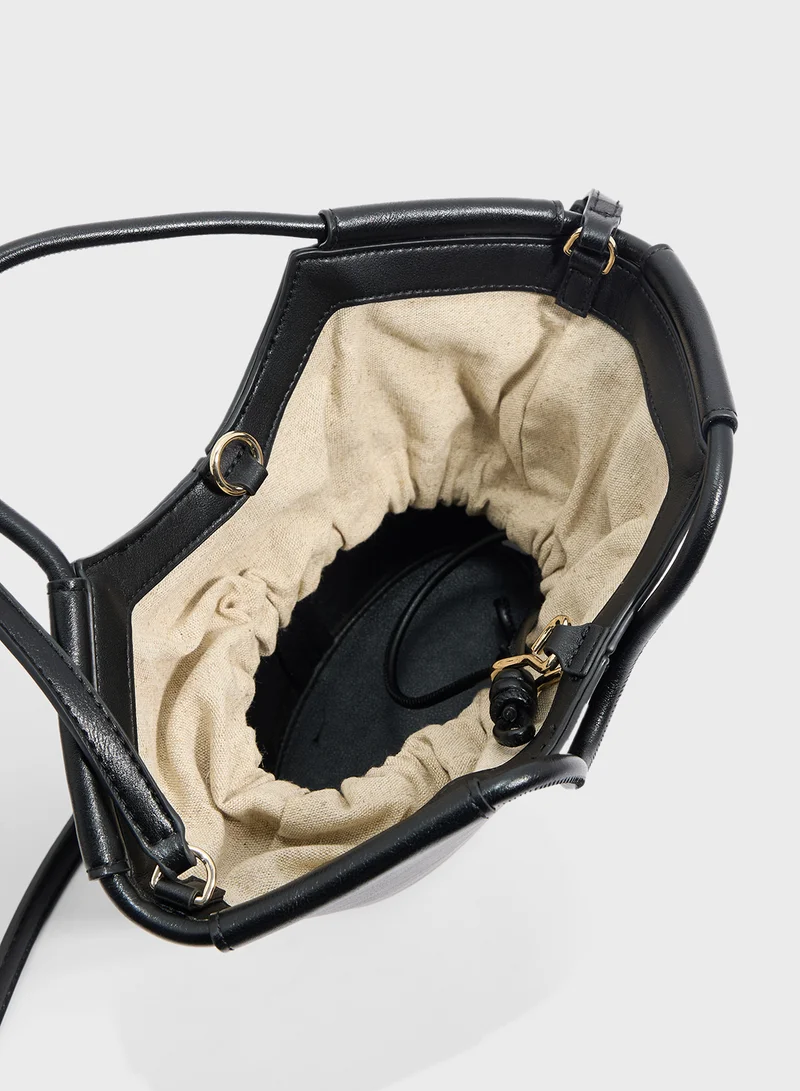 MANGO Mini Shopper-Style Shoulder Bag