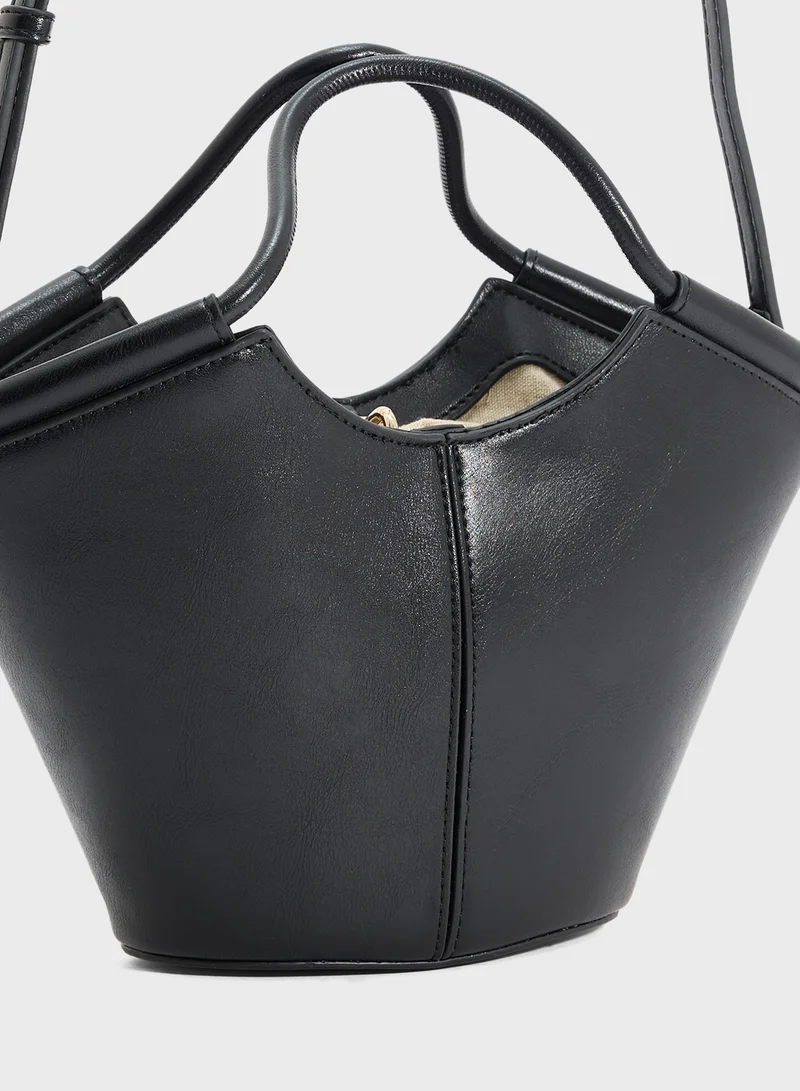 MANGO Mini Shopper-Style Shoulder Bag