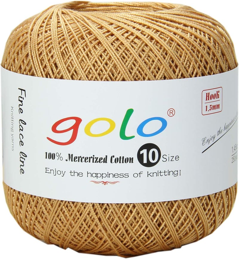 Golo Brand Crochet Thread Size 10 Thread Yarn for Crocheting Bronze-605 - Image 1