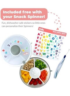 Kids Snack Spinner With Name Stickers Reusable Snack Container With 5 Compartment Dispenser And Lid Bpa And Pvc Free Dishwasher Safe No Spill Leakproof For Toddlers Babies Home Travel - pzsku/Z3936A4ACC48CD31A6F69Z/45/_/1720582106/b8791295-6ae4-4aef-adaf-da980da59666