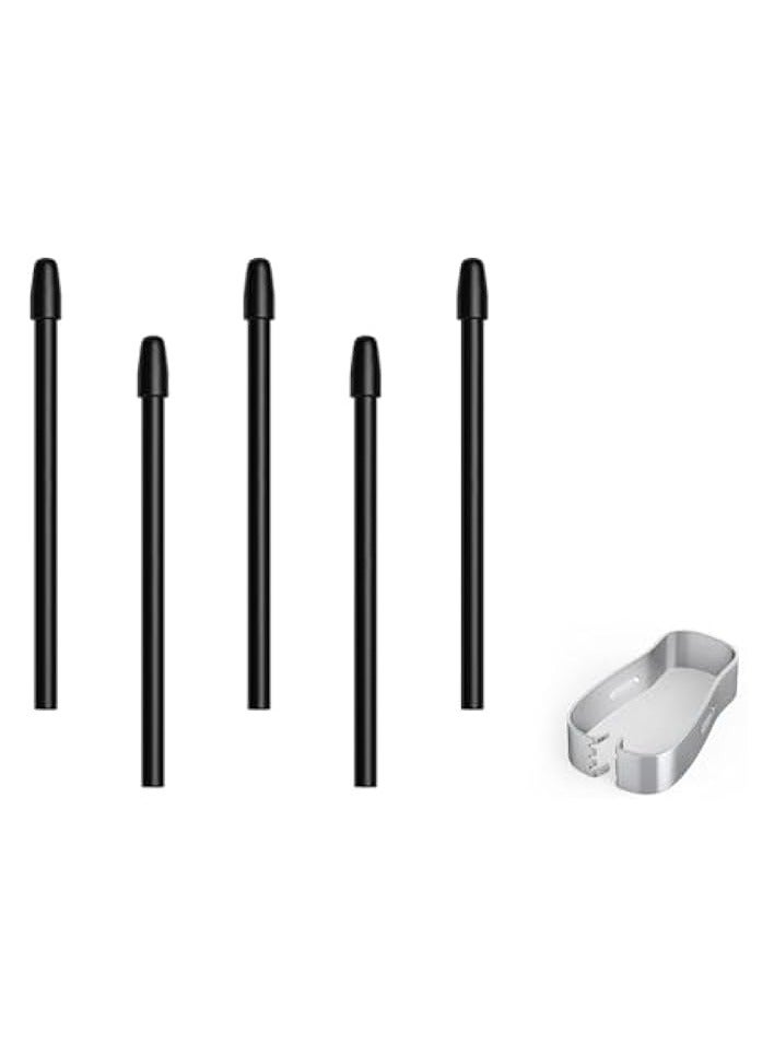 بروماس (5 عبوات) رؤوس بديلة لأقلام التحديد لأقلام رائعة 2 - حساسية الضغط ودعم الكتابة بالإمالة، مع أداة إزالة السن، طرفان رائعان للقلم (القلم غير متضمن) - Image 1