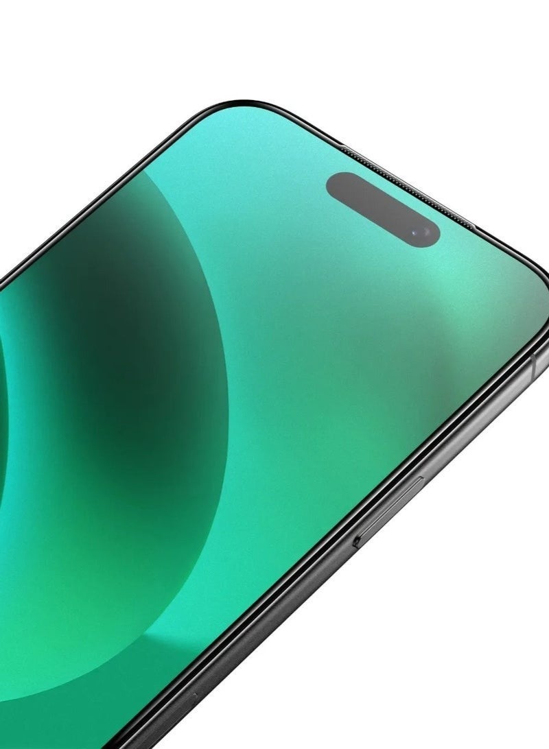 Green Lion 9H Steve Matte Privacy Anti-Peeping Dull Glass iPhone 17 Pro Max / Bubble Free / Blocked Side Viewing / Grease Resistance / Highly Responsive - Black Edge/Privacy - Image 4