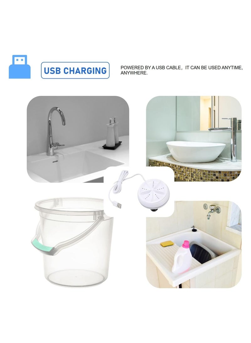 Macon Portable Washing Machine Multifunctional USB Powered Ultrasonic Turbine Washing Machine for Travel - Image 4