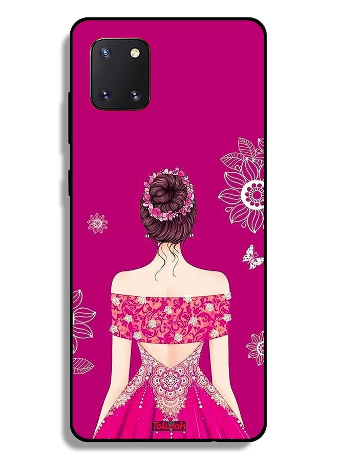 Tolwak غطاء واقي لجهاز سامسونج جالاكسي نوت 10 لايت فن الفتاة والزهور - Image 2