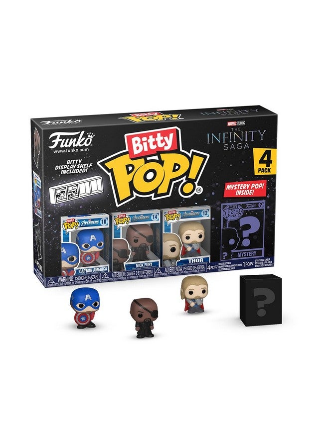 Funko فانكو بيتي بوب! مارفل - كابتن أمريكا وشخصية مصغرة مفاجئة - 0.9 بوصة (2.2 سم) - مجموعة مارفل كومكس القابلة للجمع - رف عرض قابل للتكديس متضمن - فكرة هدية - زينة كعكة - Image 1