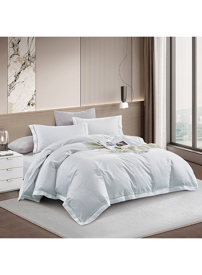 Boutique Blanche 3Pcs cotton duvet cover 230*220cm with embelishment  - Image 1