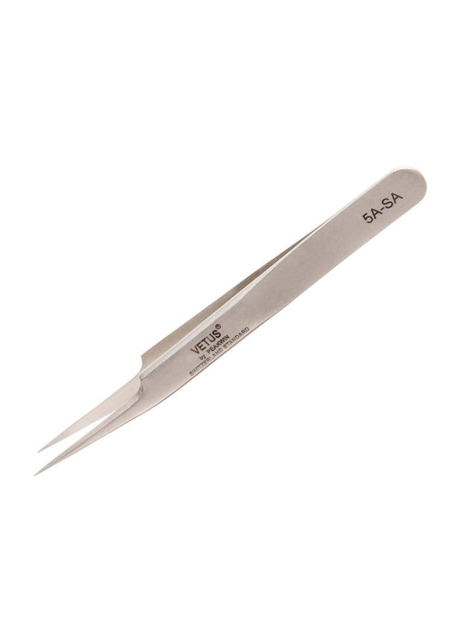 Vetus Tweezer Stainless Steel Nonmagnetic Curved Pointed Tip Precision Eyelash Eyebrow Extensions Lashing Tool 5asa - Image 2