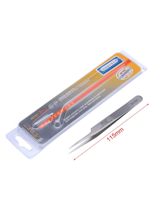 Vetus Tweezer Stainless Steel Nonmagnetic Curved Pointed Tip Precision Eyelash Eyebrow Extensions Lashing Tool 5asa - Image 4