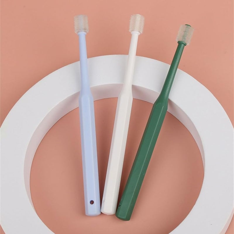 White Hexagon 360 Degree Dog Toothbrush Kit For Pet Teeth Health And Grooming - Image 4