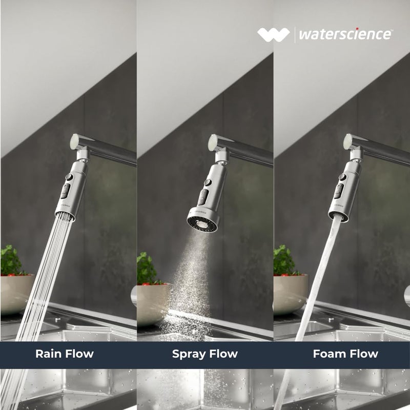 WaterScience Tap Extender for Kitchen Sink - Compact | Upto 70% Water Saving | 360 Degree Rotation, 35 x 35 x 80 Millimeters - Image 4