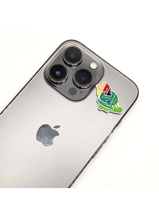 Acnor Saudi Arabia National Day New Color Logo mobile Sticker - Premium Quality Metal for Mobile, Cars, Laptops, and Accessories - Image 3