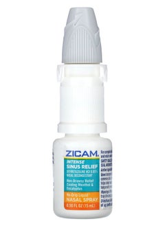 ZICAM Intense Sinus Relief No-Drip Liquid Nasal Spray Cooling Menthol & Eucalyptus 0.5 fl oz (15 ml) 