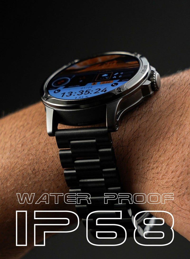 ماكسويل للالكترونيات ماكسويل MW ألفا ساعة ذكية، 40 يومًا من وقت الاستعداد، تدعم إجراء المكالمات والرد عليها، الرسائل النصية عبر BT5.2، مقاومة للماء بمعيار IP68، شاشة Super AMOLED ريتينا، أكثر من 100 وضع رياضي، متوافقة مع iOS وAndroid، مناسبة للجنسين (فضي/برتقالي) - Image 5