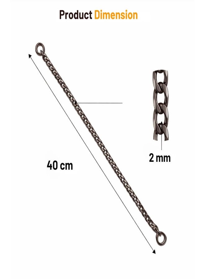 PET FUN Heavy Duty Choke Chain Dog Collar for Dog Training | Swivel Slip Chain Collar for Small, Medium & Large Dogs | Strong Metal Training Collar | Anti-Rust | Black (Width 2 MM - Length -15.INCH) - Image 2