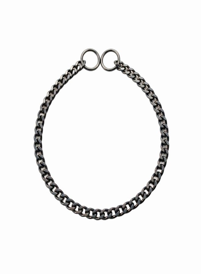 PET FUN Heavy Duty Choke Chain Dog Collar for Dog Training | Swivel Slip Chain Collar for Small, Medium & Large Dogs | Strong Metal Training Collar | Anti-Rust | Black (Width 2 MM - Length -15.INCH) - Image 1