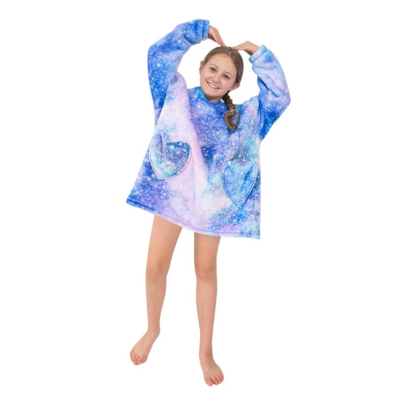 Fiosnow Galaxy Blanket Hoodies for Kids 6-13YR Oversize Wearable Blanket Hoodies for Boys Girls Teens - Image 5