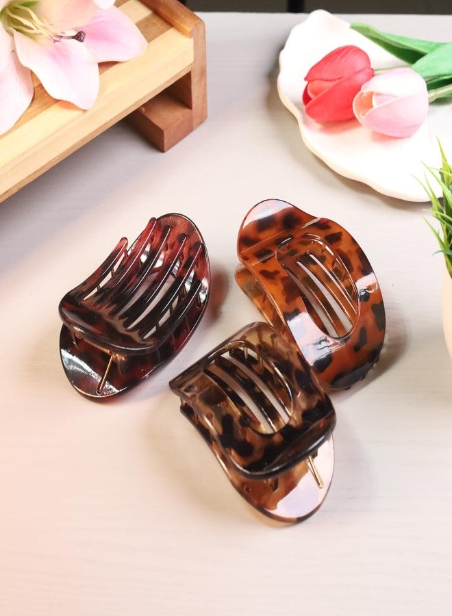 ANNACREATIONS ANNA CREATIONS 3 Pcs French Concord Hair Claw Clips Flat Barrettes & Duckbill Clutchers Strong Hold Hair Accessories for Women & Girls - Image 4