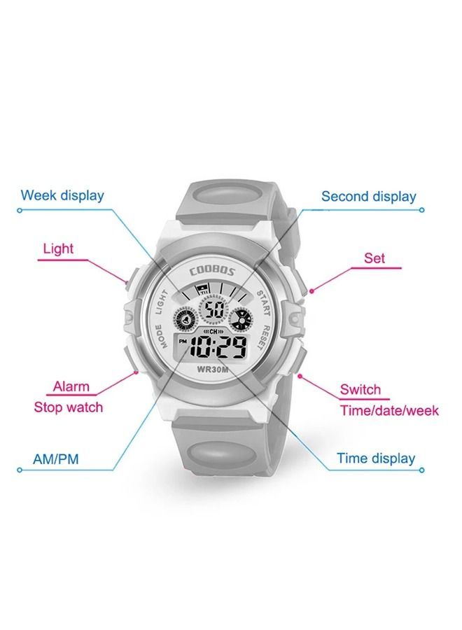COOBOS 2Pcs Set Kids' Water Resistant Rubber Digital Watch - Image 3