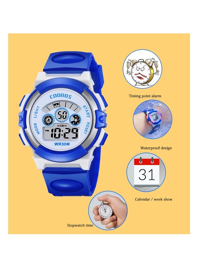 COOBOS 2Pcs Set Kids' Water Resistant Rubber Digital Watch - Image 2