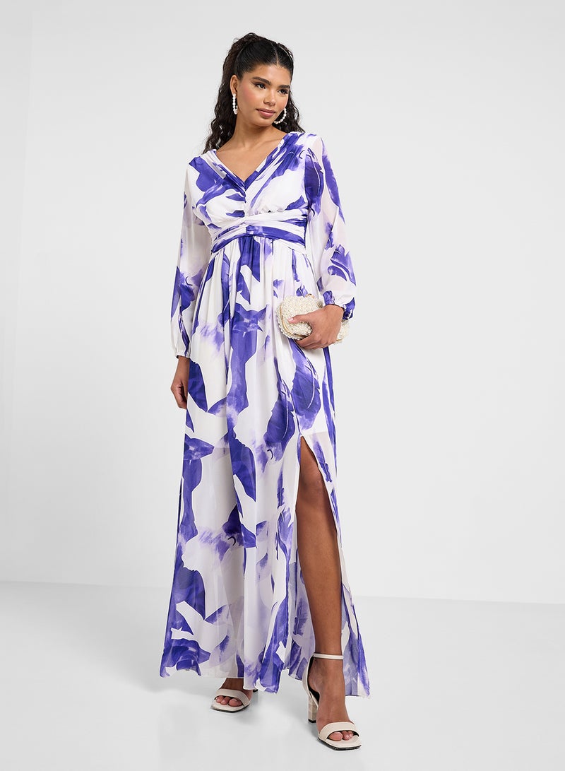 ايلا فستان ماكسي شيفون بنقشة الزهور - Image 4