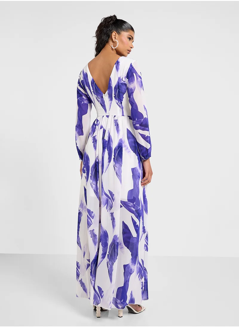 ELLA Monotal Print Dress