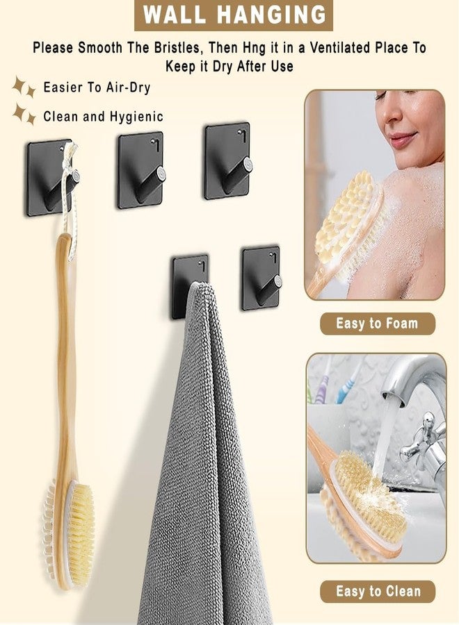 Tony Stark 2-in-1 Long Handle Body Brush | Exfoliating & Massaging Bath Brush | Helps Reduce Cellulite | Boosts Blood Circulation | Gently Removes Dead Skin Cells | Natural Soft Bristles - 1 Piece - Image 5