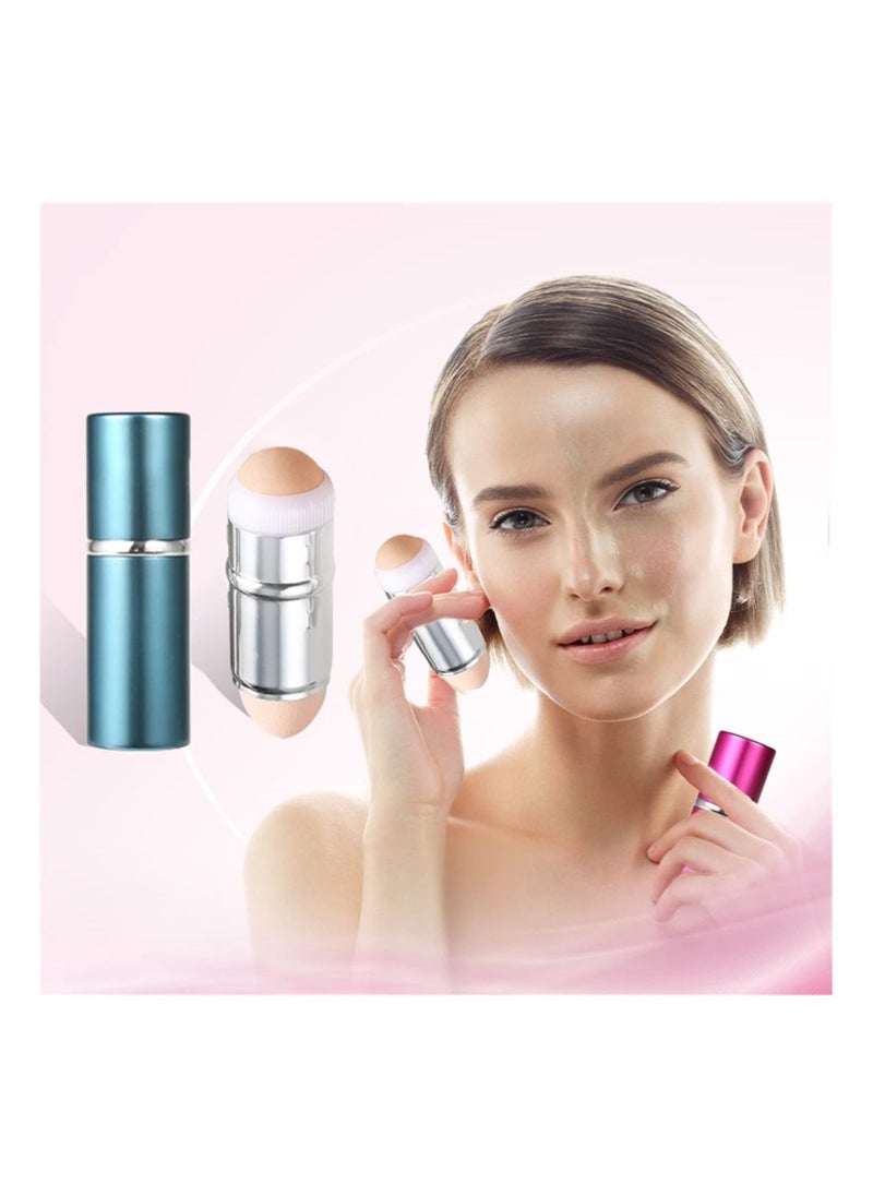 KASTWAVE Volcanic Oil Absorbing Roller, Reusable Facial Skincare Tool Clean Dual-purpose Makeup Egg Detachable Oil Control Ball with Makeup Sponge to Remove Excess Shine, Makeup Naturally  - Image 4