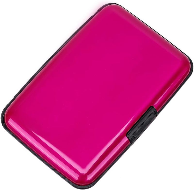 ELFISH Mini RFID Aluminum Wallet Credit Cards Holder Business Card Case Metal ID Case for Men Women (Pink) - Image 4