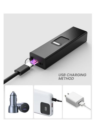 في الهواء الطلق مصباح LED Keychain (أسود)