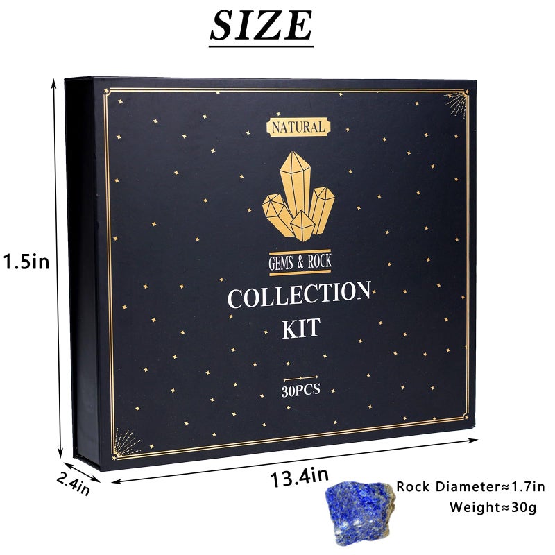YXZZWL Rock Collection for Kids - 30 Pcs Rocks, Gemstones & Crystals Kit with Learning Guide,Mineral Education Set Geology Science STEM Toys, Earth Science Activity,Gifts for Boys & Girls - Image 5