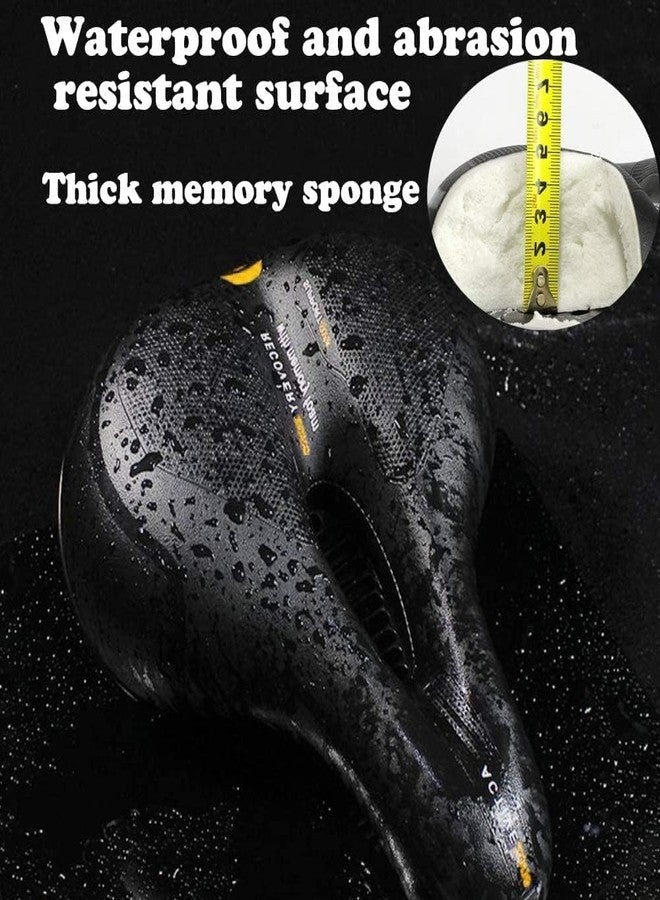 12FOR COLLECTION Comfortable Cycle Seat | Cycle seat Cushion | with Red Reflective Safety Strip Universal Memory Foam Waterproof Breathable Shock Absorbing Bike Saddle for Bike Mountain Bike - Image 3