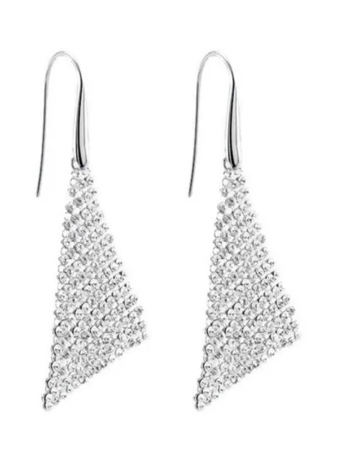 Generic - Generic Swarovski Triangle Stone Studded Dangle Earrings - Image 1