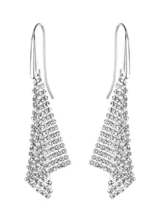 Generic - Generic Swarovski Triangle Stone Studded Dangle Earrings - Image 1